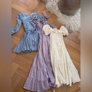 Amazon elegant Women's Dress Collection in Blue, Purple, and Cream